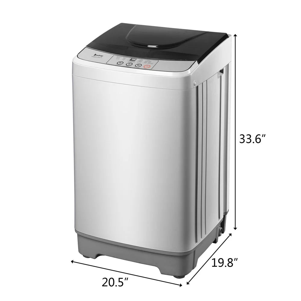 13.3lbs Portable Fully Automatic Washing Machine with Drain Pump C4380