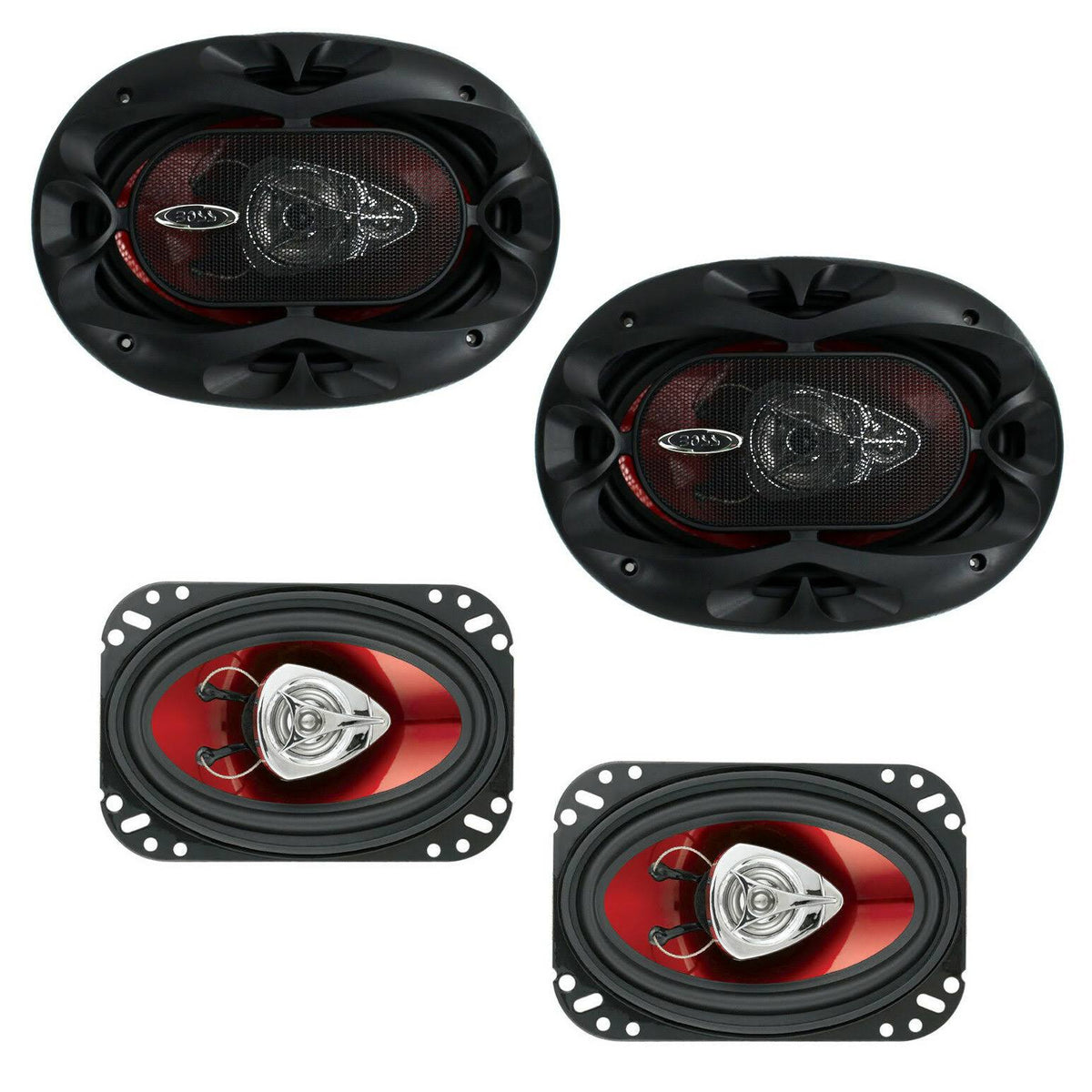 6x9 3 Way 400W Speakers Pair & 4x6 200W 2 Way Car Audio Speakers Pair I7956