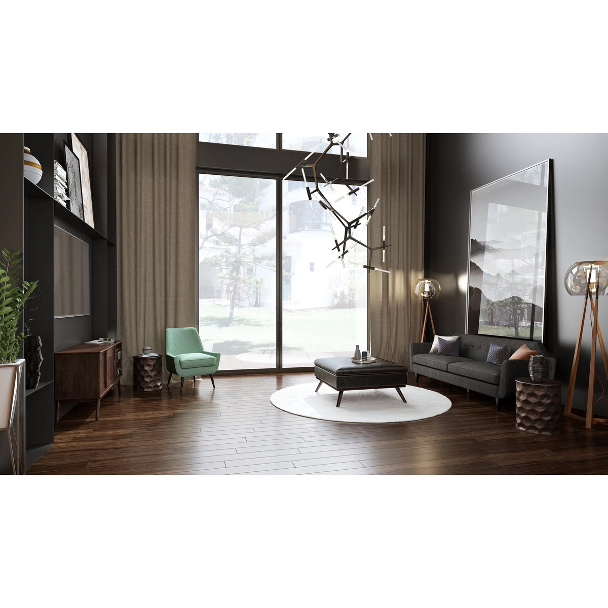 Bronze Metal Storage Accent Side Table I722741