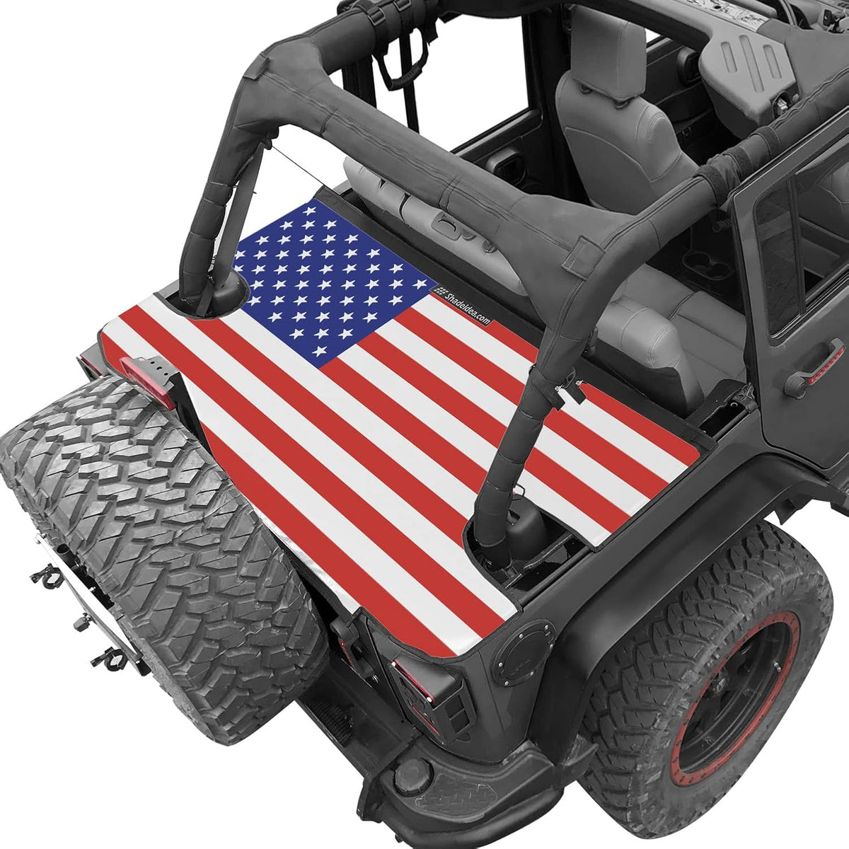 Black Vinyl Tonneau Cover for Jeep Wrangler JLU 4 Door H1116