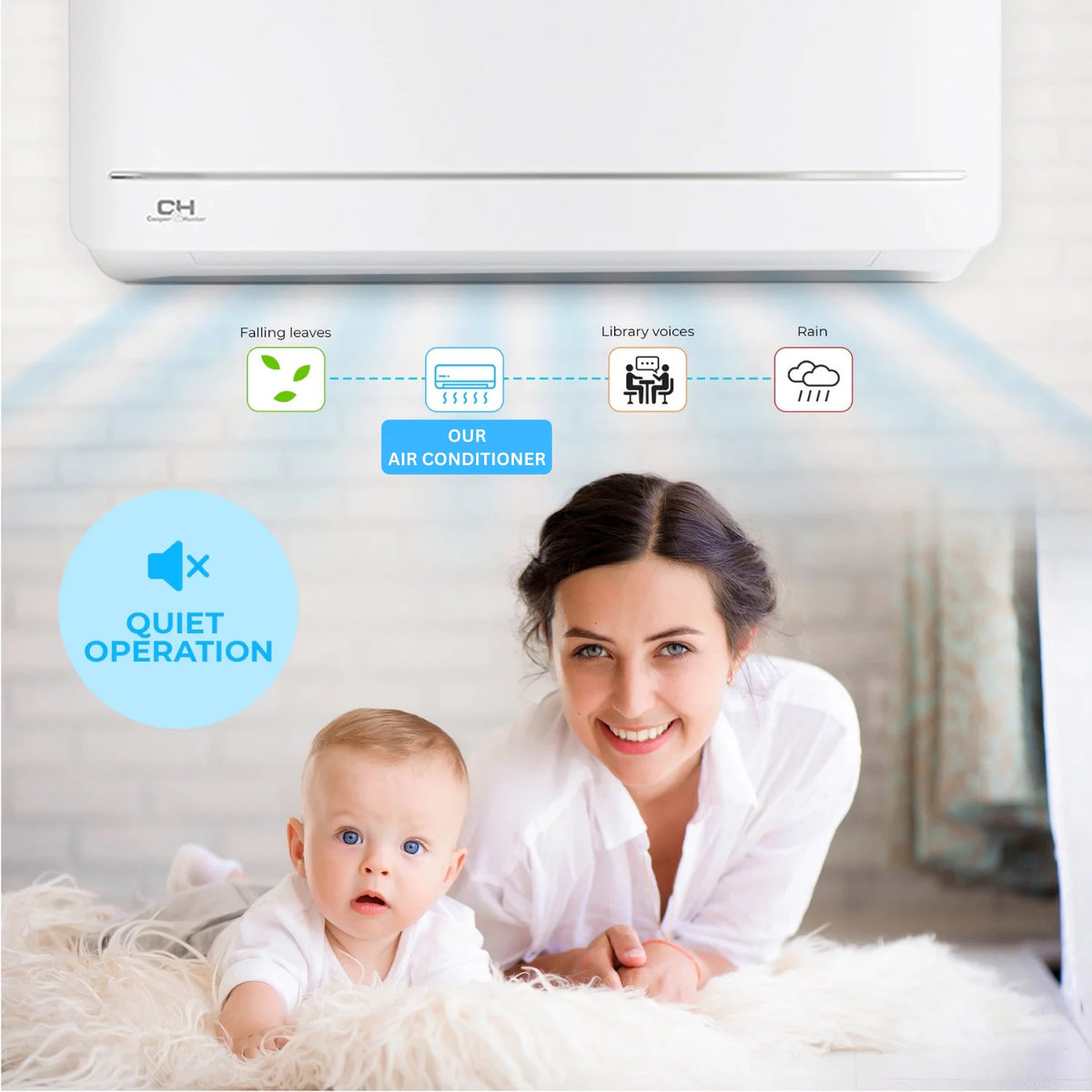 6000 BTU 115V Wall Mounted Mini Split Heat Pump Air Conditioner D590