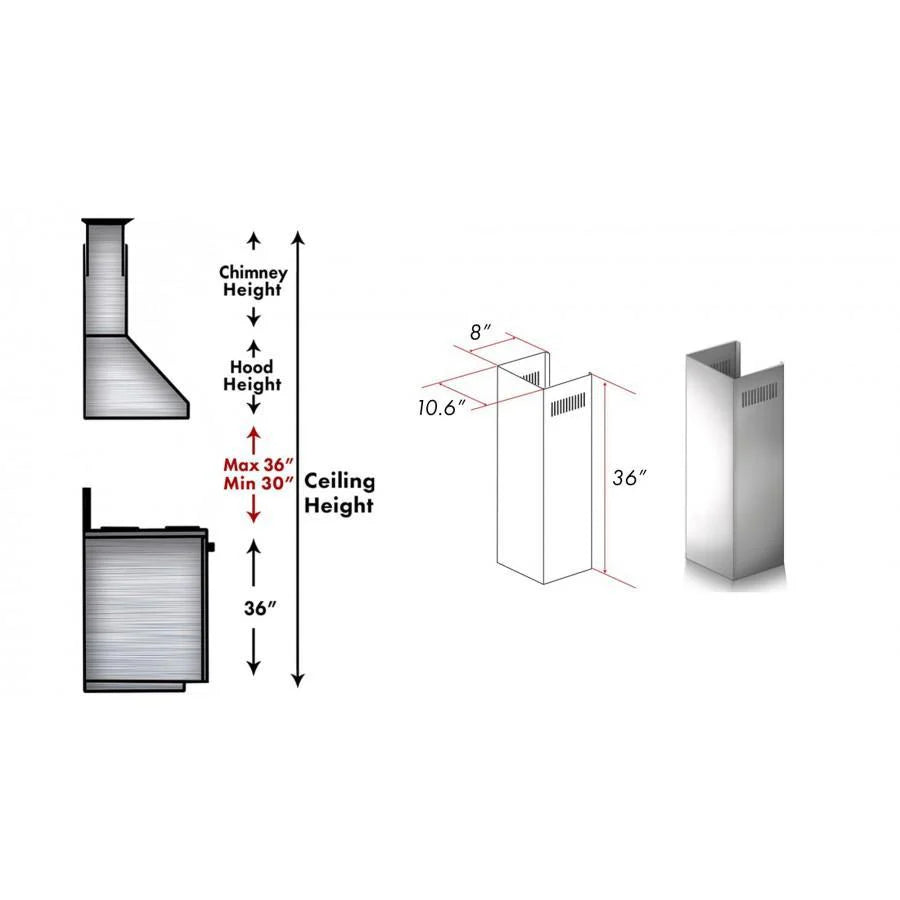 Chimney Extension for 10ft Ceiling V8362