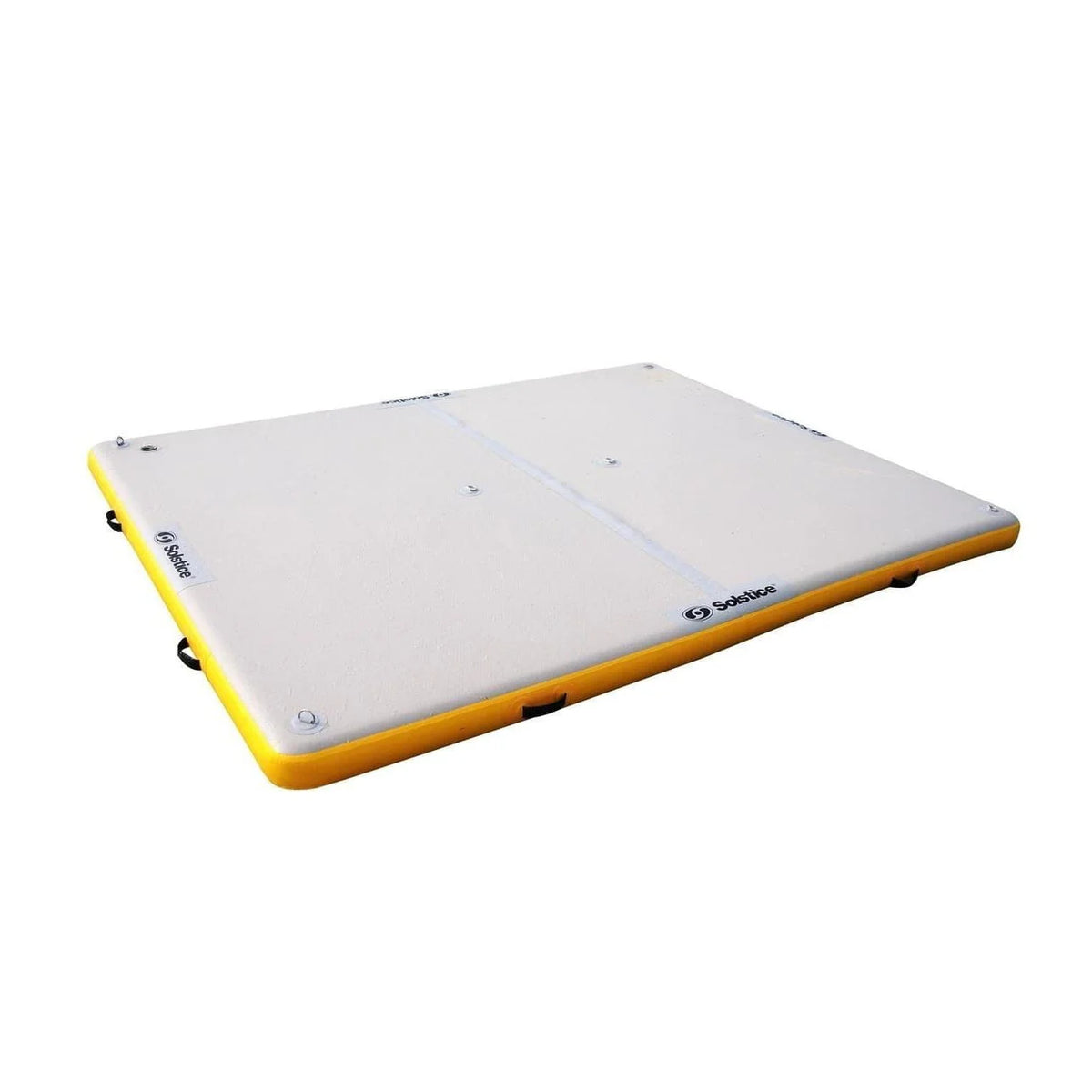 6-Ft Yellow and White Inflatable Dock with Handles O9437