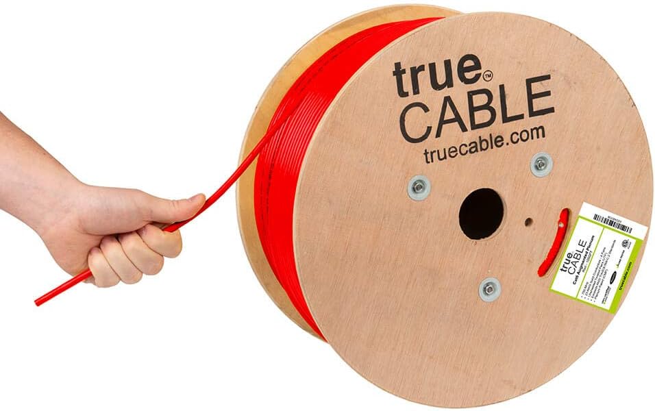 1000ft White 23AWG 4 Pair Solid Bare Copper Bulk Ethernet Cable K74535