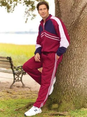 Beet Red 3XL Microfiber Jog Suit M2873