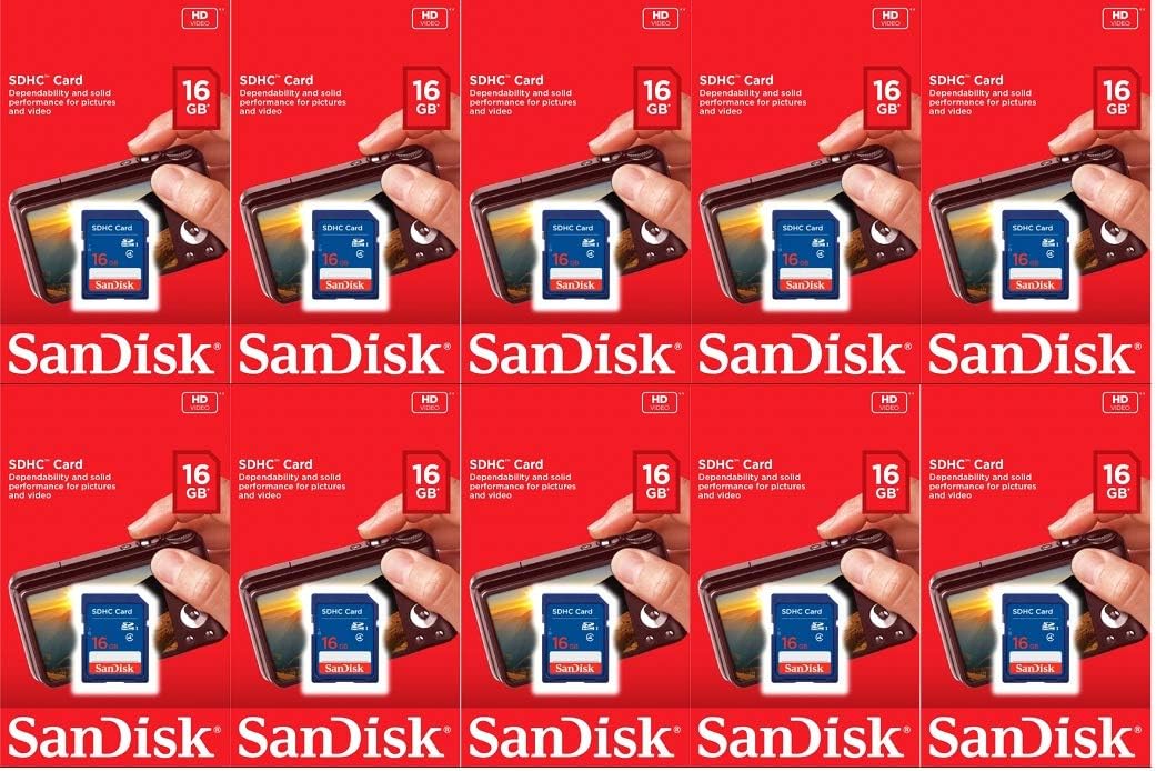16GB SDHC Class 4 Flash Memory SD Card (10 Pack) O642