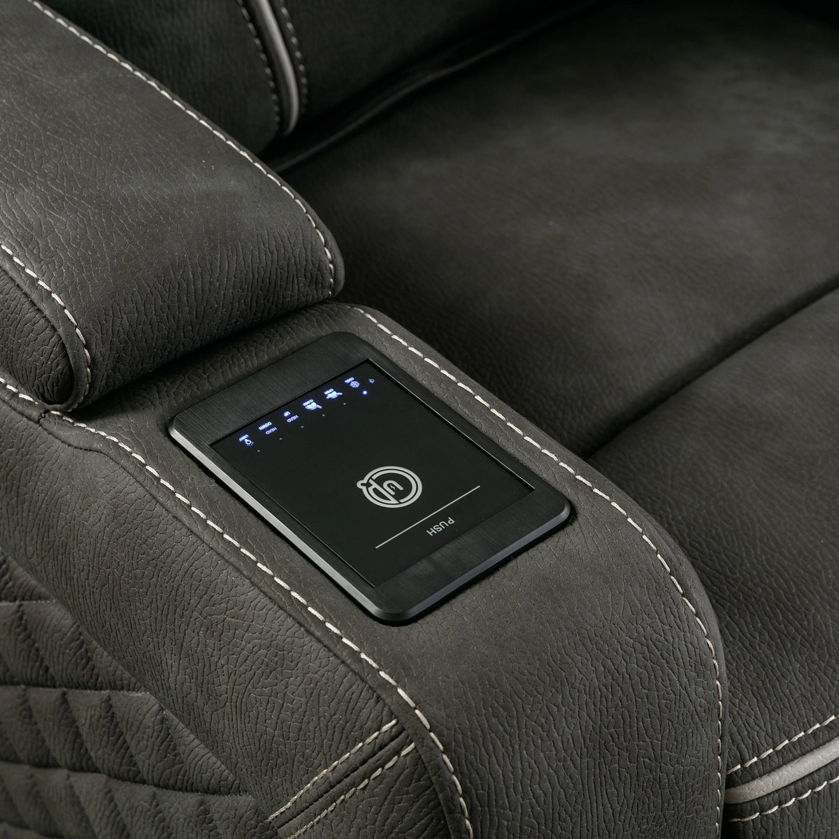 Brown Velvet-Like Reclining Love Seat S9924