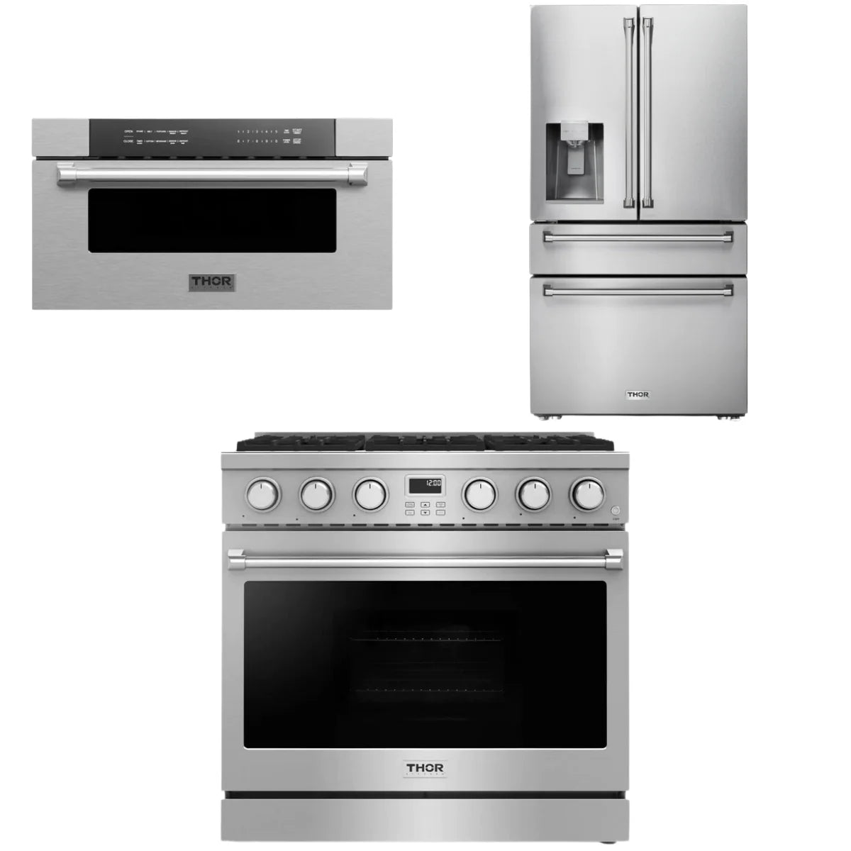 36 Gas Range, Refrigerator and Microwave R726676