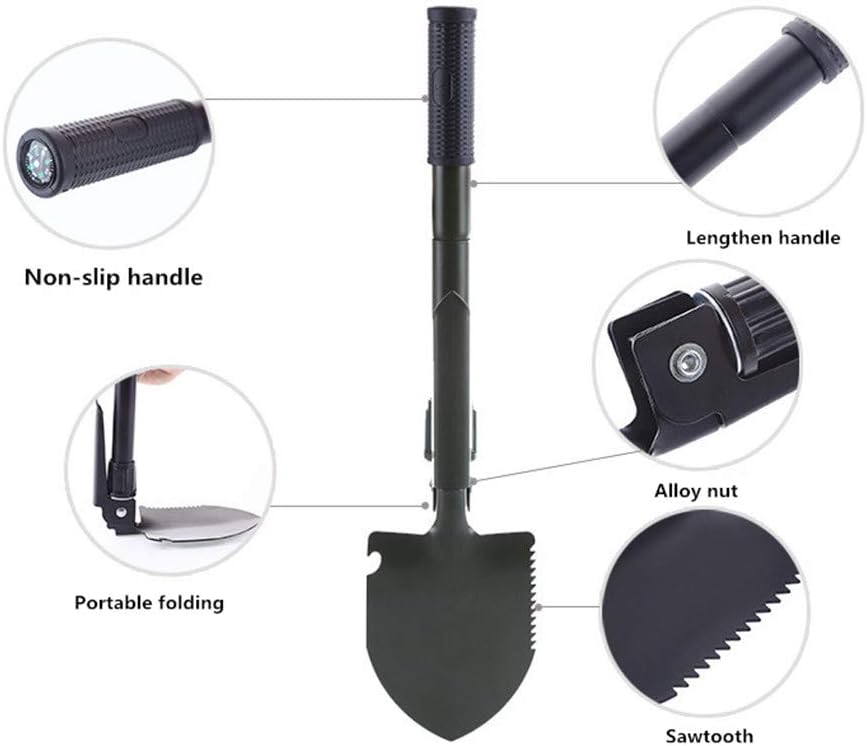 124 Pcs Emergency Car Kit with Tow Strap and Folding Survival Shovel S211