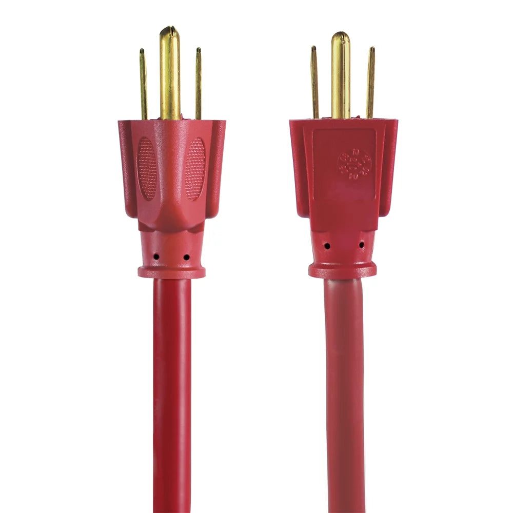 25FT 14AWG 3 Prong Red Triple Outlet Outdoor Extension Cord S71631